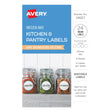 Avery Assorted Kitchen and Pantry Labels A6 Circle 45mm 6up 4 Sheets - Cafe Supply