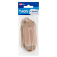 Avery Kraft Brown Scallop Tags  85x45mm 25 pack - Cafe Supply