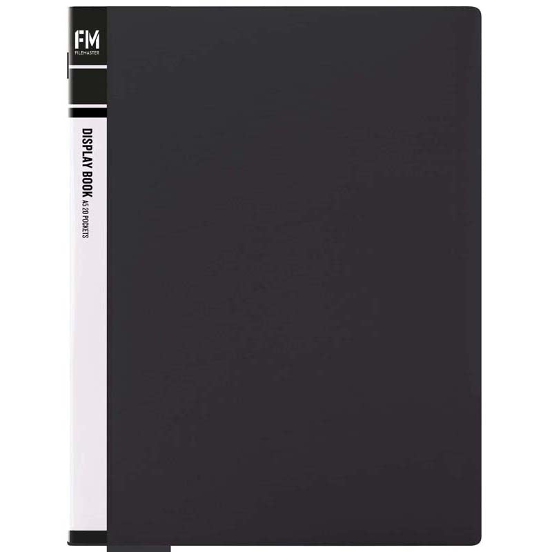 FM Display Book A5 Black 20 Pocket - Cafe Supply