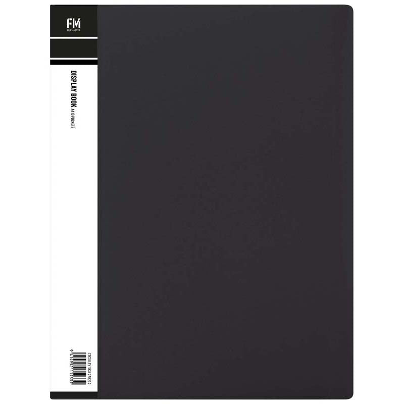 FM Display Book A4 Black 10 Pocket - Cafe Supply