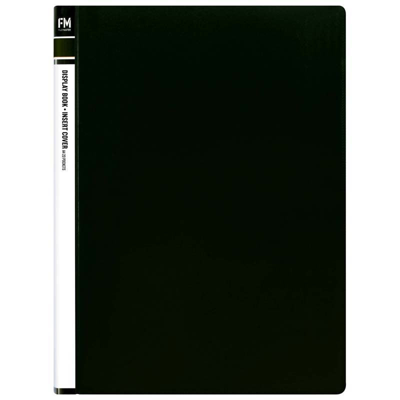 FM Display Book Black Insert Cover 20 Pocket - Cafe Supply