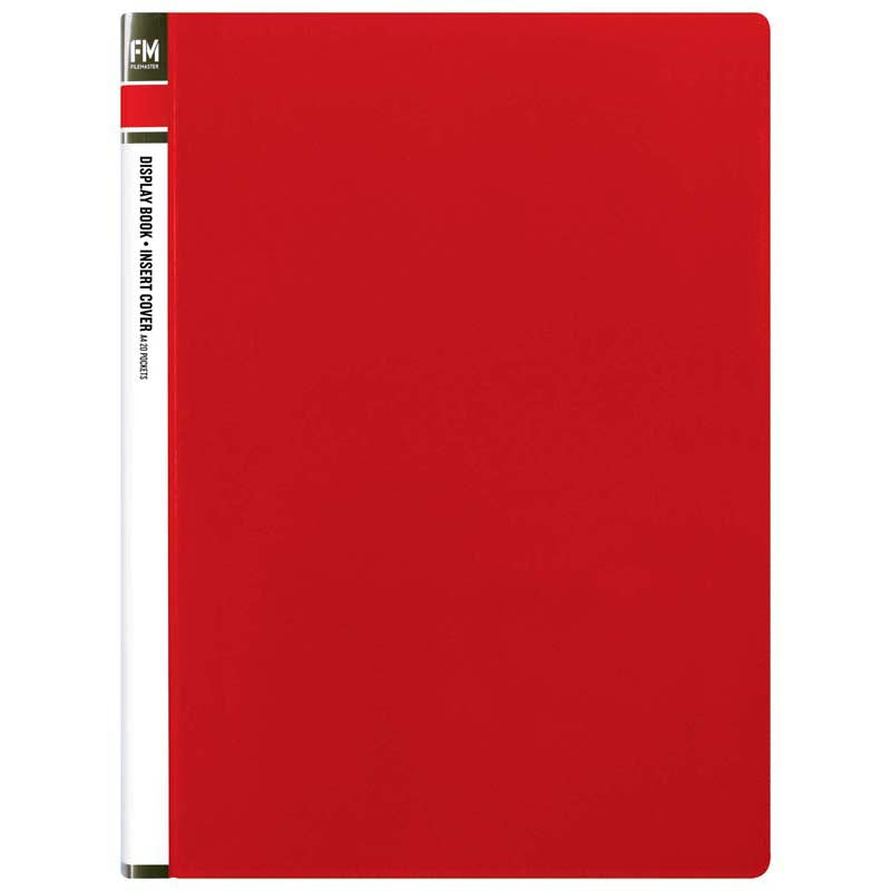 FM Display Book Red Insert Cover 20 Pocket - Cafe Supply