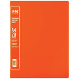 FM A4 Premium Display Book 20 Pocket Burnt Orange - Cafe Supply