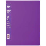 FM A4 Premium Display Book 20 Pocket Passion Purple - Cafe Supply