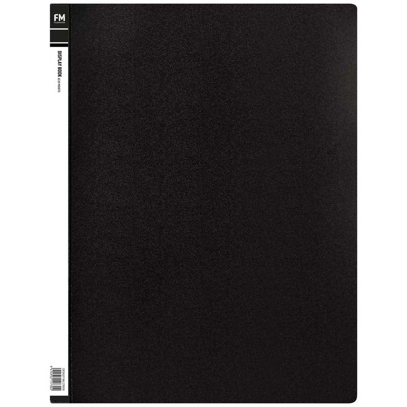 FM Display Book A3 Black 20 Pocket - Cafe Supply