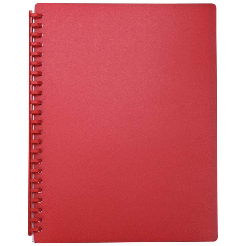 FM Display Book A4 Red Refillable 20 Pocket - Cafe Supply