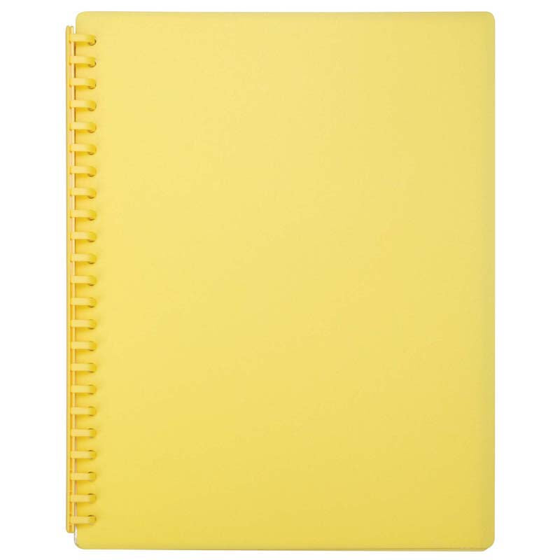 FM Display Book A4 Yellow Refillable 20 Pocket - Cafe Supply