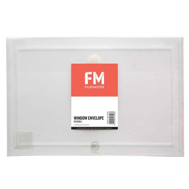 FM Envelope Reusable Clear Window Polyprop - Cafe Supply