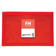 FM Envelope Reusable Red Window Polyprop - Cafe Supply