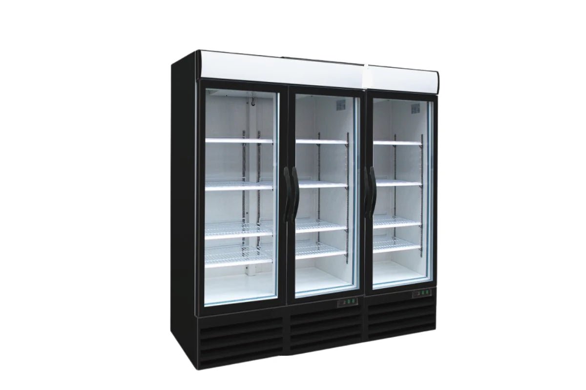 3 Glass Door Vertical Display Freezer - Cafe Supply