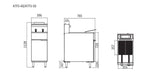 3 TUBES GAS DEEP FRYER W395 X D765 X H1128 LPG | COOKRITE ATFS-40-LPG - Cafe Supply