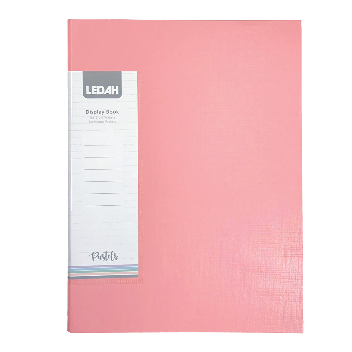 Ledah Pastels Display Book A4 Pink 20 Pocket - Cafe Supply