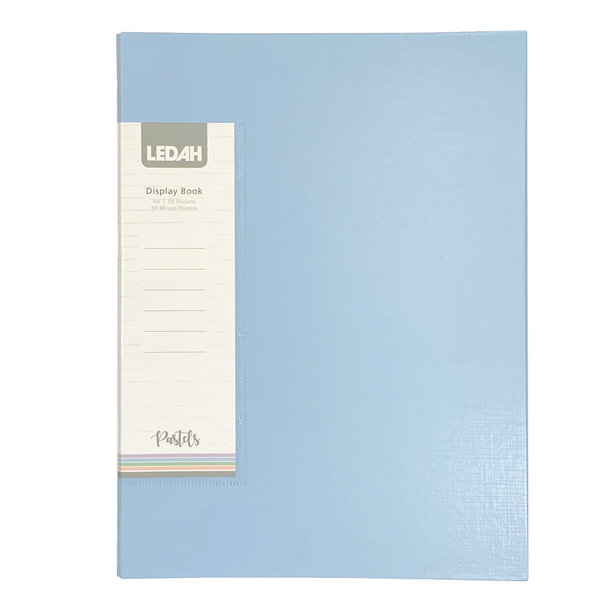 Ledah Pastels Display Book A4 Blue 20 Pocket - Cafe Supply