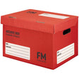 FM Box Archive Red Standard Strength 384x284x262mm Inside Measure - Cafe Supply