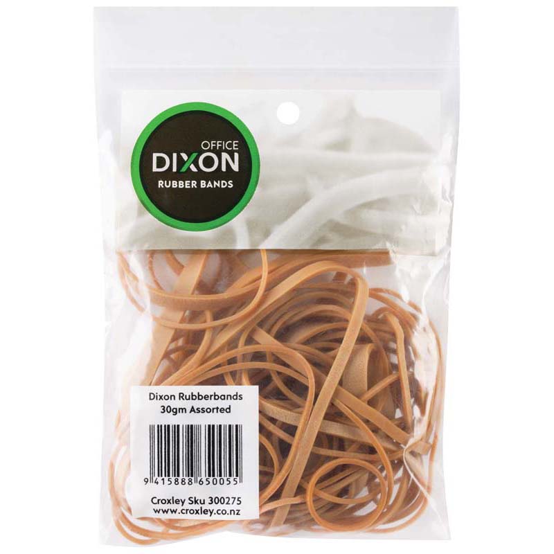 Dixon Rubber Bands Cellopak 30gm - Cafe Supply