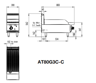 300MM CHAR GRILL NG AT80G3C-C-NG - Cafe Supply