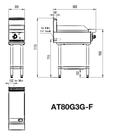 300MM HOTPLATE LPG AT80G3G-F-LPG - Cafe Supply