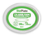 31CM /12.5" WHITE OVAL BIOPLATES - 10PK - Cafe Supply