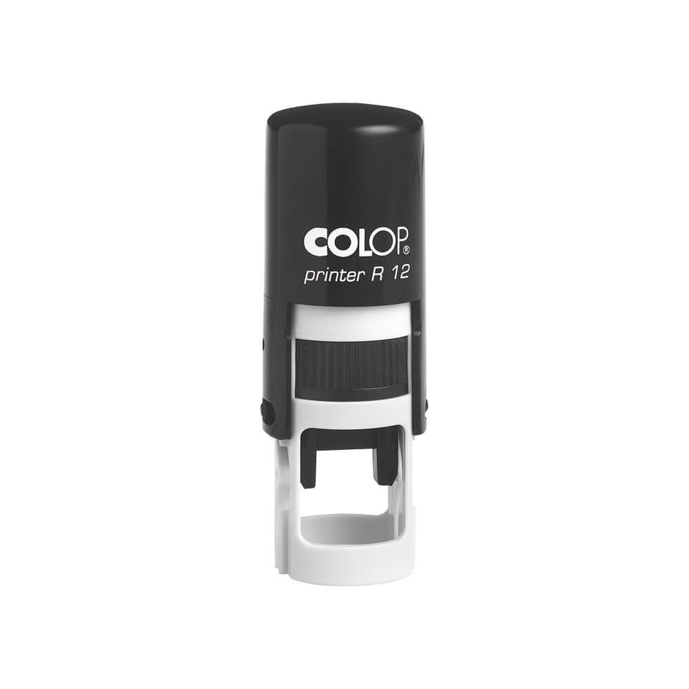 Colop Stamp Printer R12 Round Black 12mm Dia - Cafe Supply