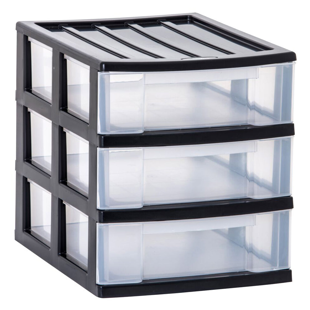 Taurus Desk Organiser 3 Drawer A4 Charcoal - Cafe Supply