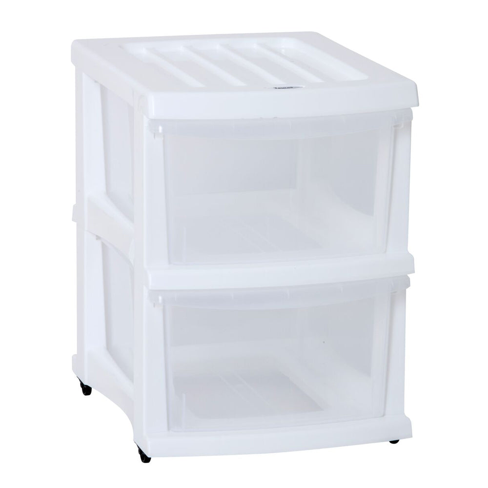 Taurus Storage Organiser 2 Drawer White - Cafe Supply