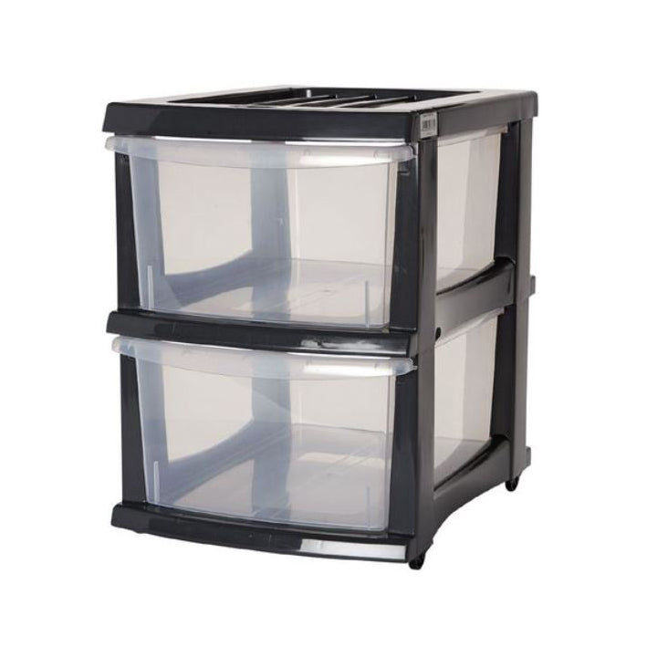 Taurus Storage Organiser 2 Drawer Grey - Cafe Supply