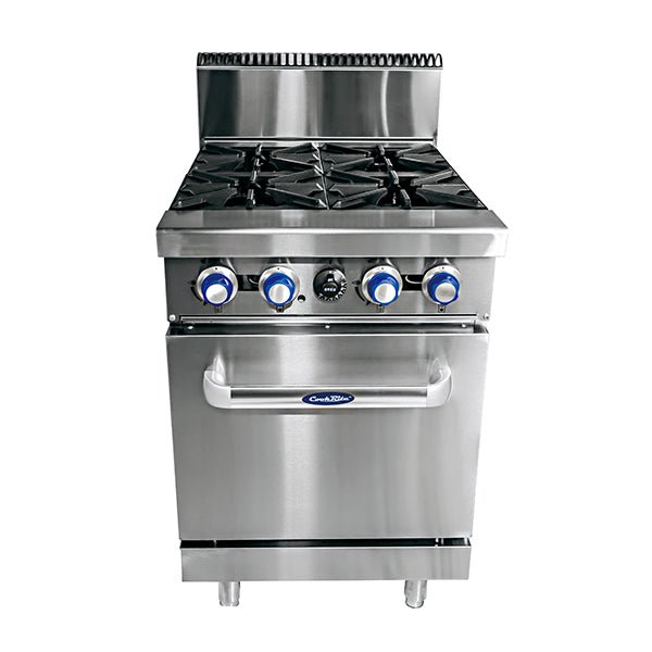 4 BURNER WITH OVEN W610 X D790 X H1165 COOKRITE ATO-4B-F-NG - Cafe Supply