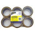 Sellotape Economy Parcel Tape Tan 6 Pack - Cafe Supply