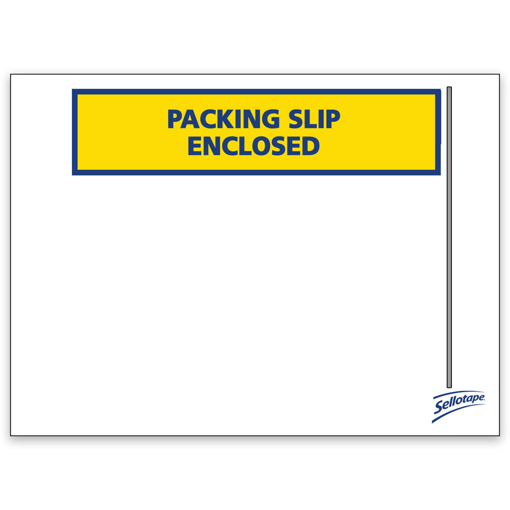 Sellotape Labelopes Packing Slip Enclosed 115x155mm 1000/Box - Cafe Supply