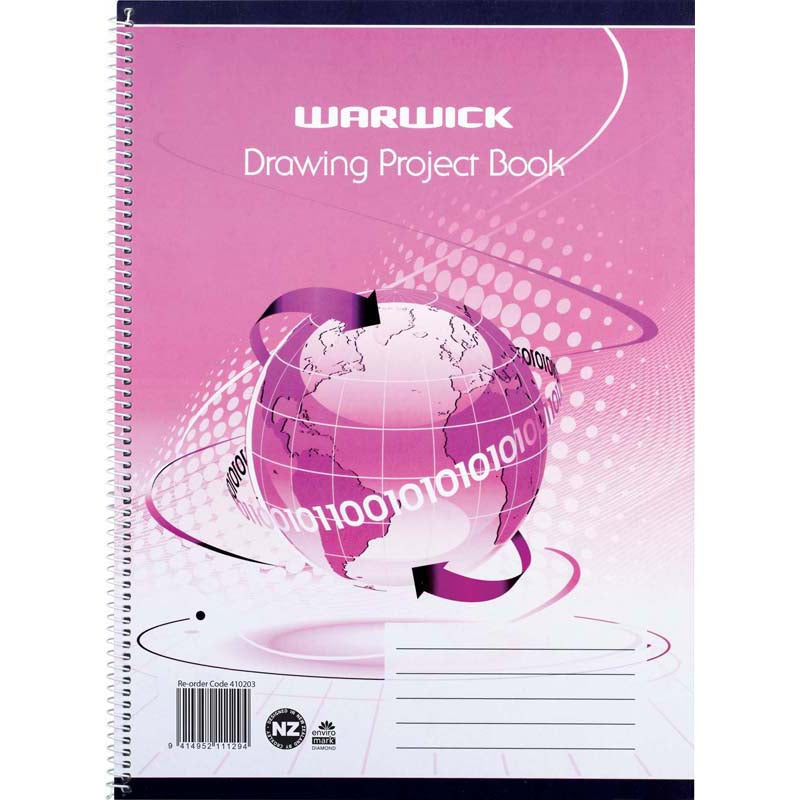 Warwick Drawing Project Book Spiral 30 Leaf 335x245mm - Cafe Supply