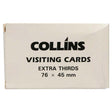 Collins Visiting Cards Extra Thirds 76x45mm Packet 52 - Cafe Supply