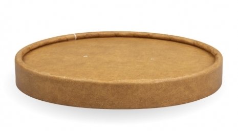 430-950ML / 12-32OZ BIOBOWL KRAFT PAPER LID - Cafe Supply