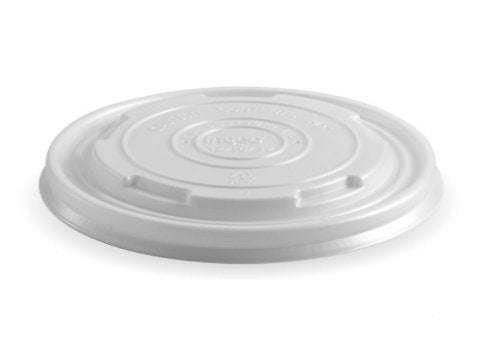 430-950ML / 12-32OZ BIOBOWL PLA WHITE LID - Cafe Supply