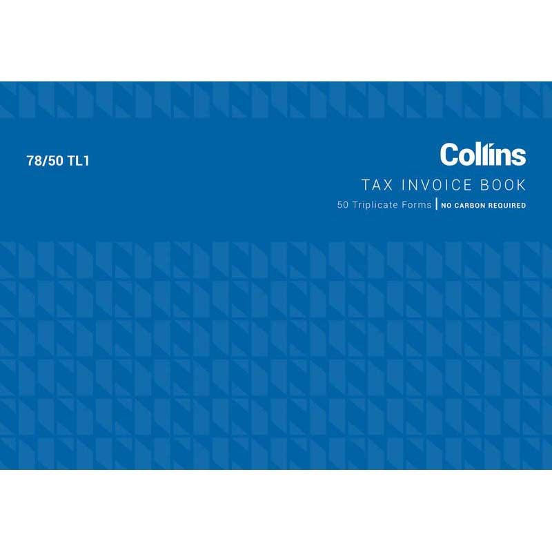 Collins Tax Invoice 78/50TL1 Triplicate No Carbon Required - Cafe Supply