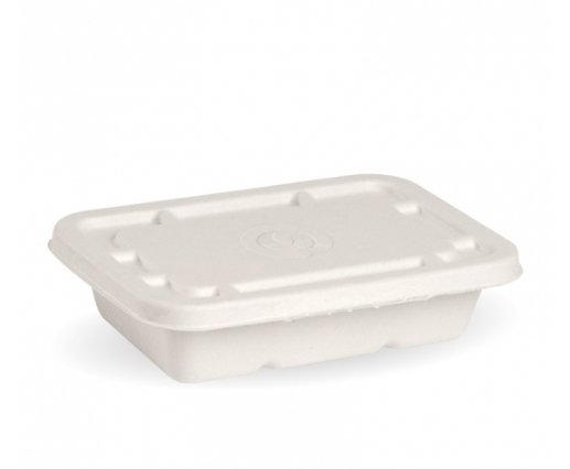 500 & 600ML WHITE BIOCANE TAKEAWAY BASE LID - Cafe Supply