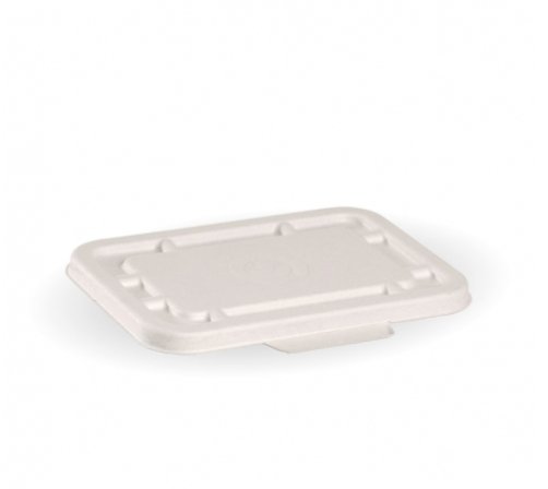 500 & 600ML WHITE BIOCANE TAKEAWAY BASE LID - Cafe Supply