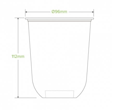 500ML CLEAR TUMBLER BIOCUPS - 20PK - Cafe Supply