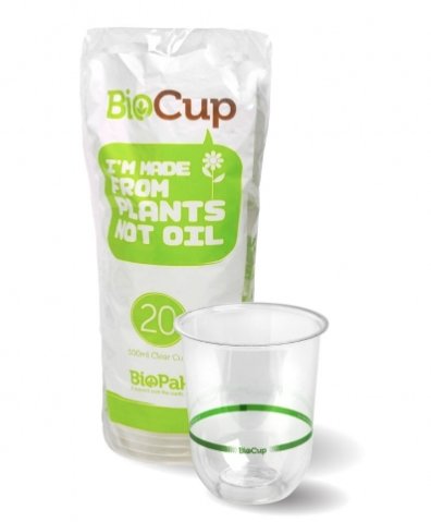 500ML CLEAR TUMBLER BIOCUPS - 20PK - Cafe Supply