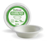 500ML WHITE BIOBOWLS - 10PK - Cafe Supply