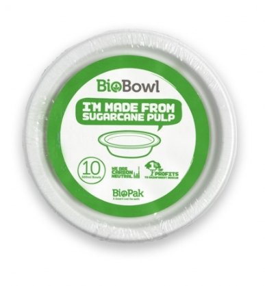 500ML WHITE BIOBOWLS - 10PK - Cafe Supply