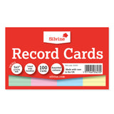 Silvine Record Cards 5x3 Ruled Assorted Colours - Cafe Supply