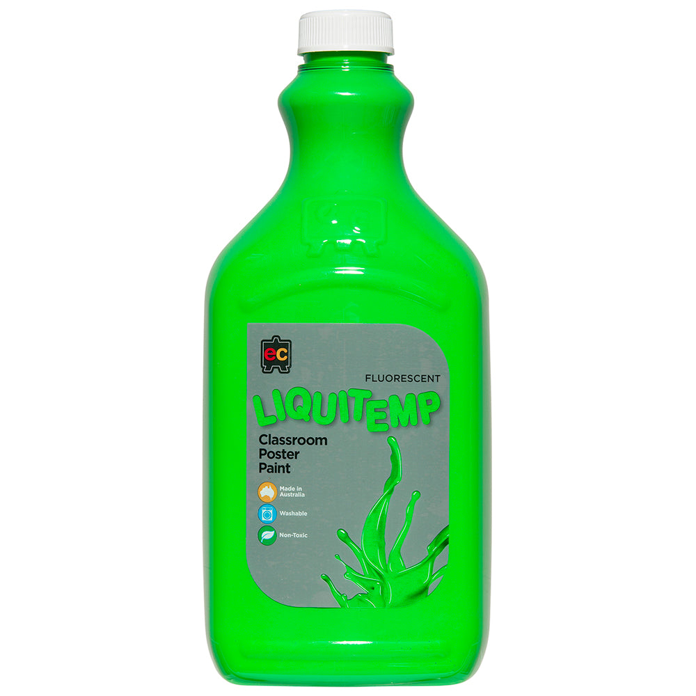 Liquitemp Fluorescent Poster Paint 2L Green - Cafe Supply