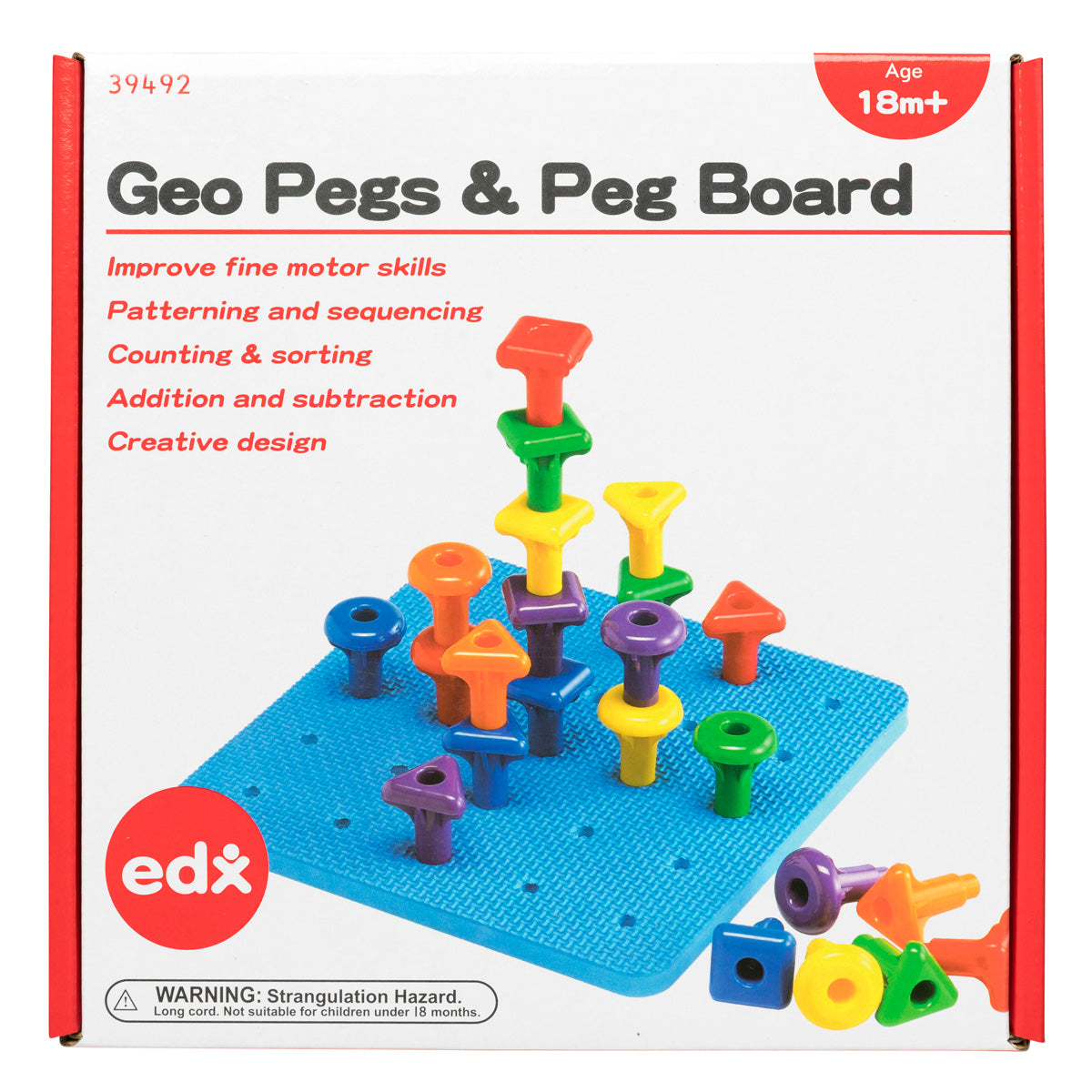 EDX FunPlay Geo Pegs 24 Piece Set - Cafe Supply