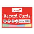 Silvine Record Cards 6x4 Ruled Assorted Colours - Cafe Supply