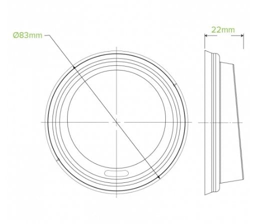 6-12OZ (80MM DIA) PLA BLACK SMALL LID - Cafe Supply