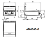 600 MM HOTPLATE LPG AT80G6G-C-LPG - Cafe Supply