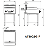 600MM HOTPLATE LPG AT80G6G-F-LPG - Cafe Supply