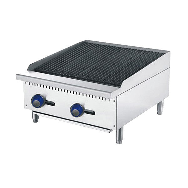 610MM CHAR ROCK BROILER W610 X D700 X H385 | COOKRITE 1 ATCB-24-LPG - Cafe Supply