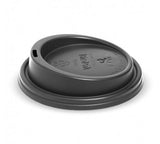 8-20OZ (90MM DIA) PLA BLACK LARGE LID - Cafe Supply