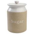 Stone White Sugar Jar - Cafe Supply